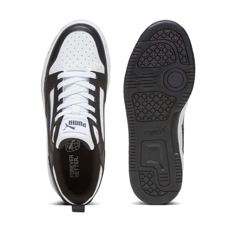 Puma Rebound V6 Lo Sneakers Black White 393833-01