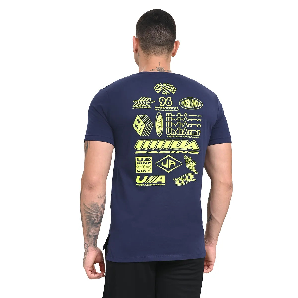 T-Shirt Homme Under Armour Noir Coton Confortable 1383233-410