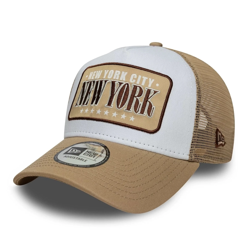 New Era 9FORTY A-Frame Trucker Casquette  Beige 60771861