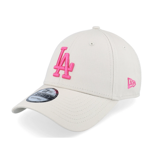 New Era 9FORTY Los Angeles Dodgers Cap Beige Pink Logo 60503375