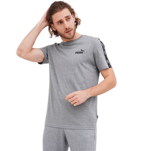 T-shirt Puma Homme ESS+ Tape Tee Gris Confort 847382-03