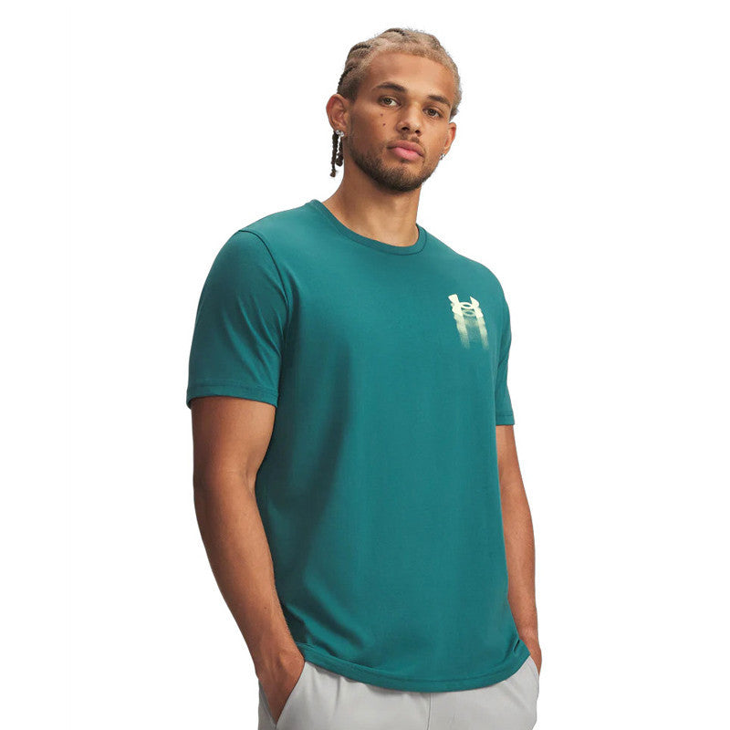 Under Armour Blur Logo Homme T-Shirt Vert Starlight 6009245-338