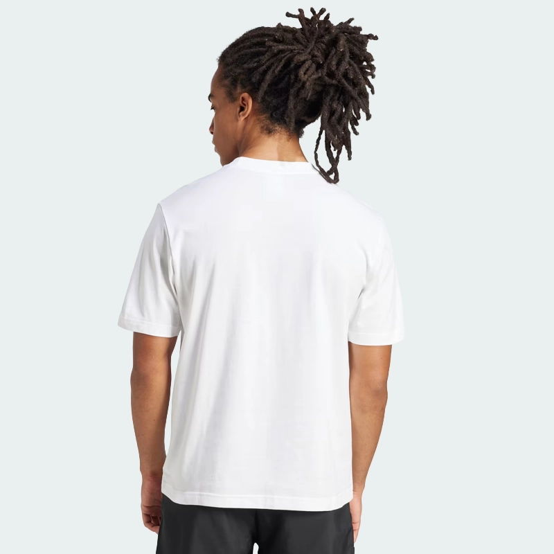 T-shirt Adidas Ess Petit Logo Blanc JF1092