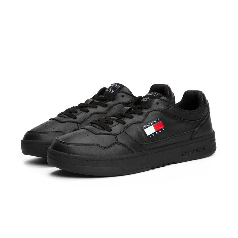 Tommy Jeans Cupsole Leather Ess Noir EM0EM01443-BDS