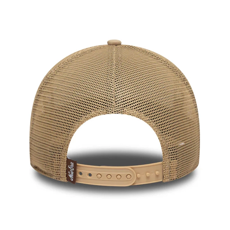 New Era A-Frame Trucker Distressed Cap Beige 60771805