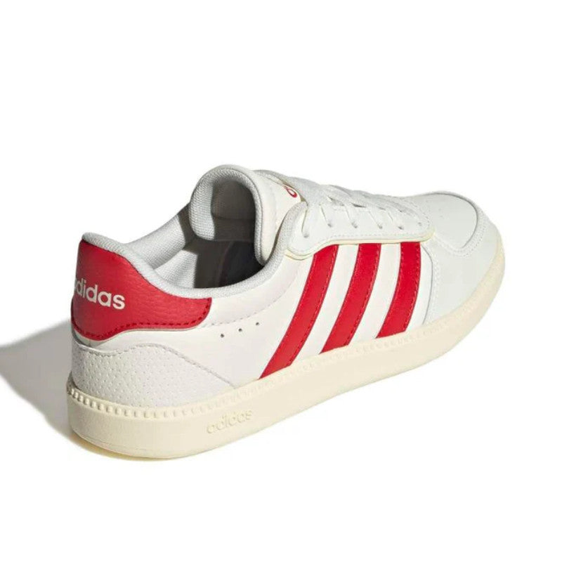 Baskets Adidas Breaknet Sleek Femme: Élégance Tennis Rétro Blanc Cassé Rouge