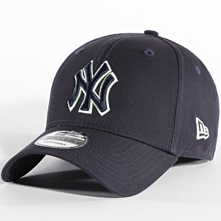 Casquette New Era MLB New York Yankees Ajustable Marine Brodé Logo Officiel
