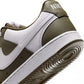 Baskets Nike Court Vision Low Homme Rétro Élégantes Confortables Vert Olive Blanc