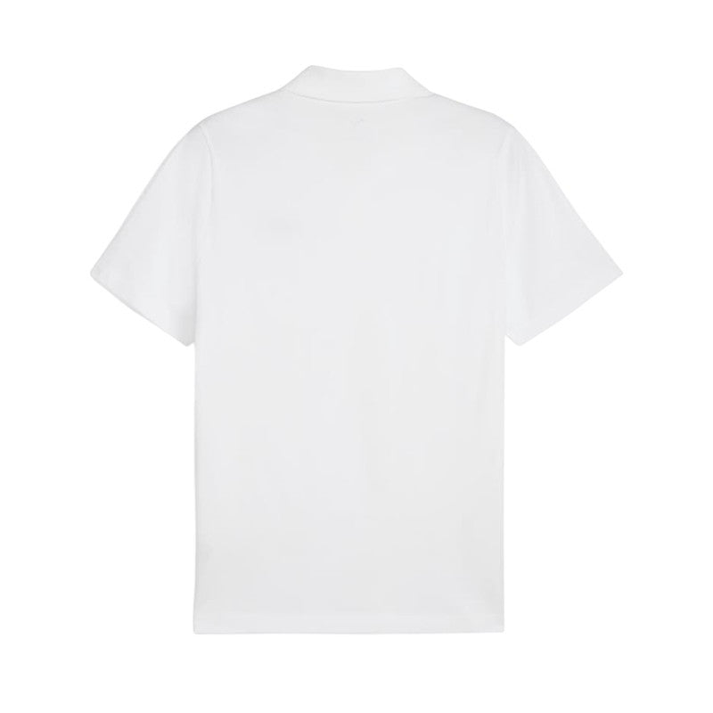Polo PUMA Essentials Logo Brodé Homme Blanc
