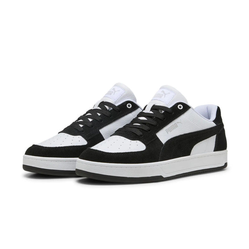 Baskets Puma Caven 2.0 Mono Homme Rétro Classique Confort SOFTFOAM+ Noir Blanc