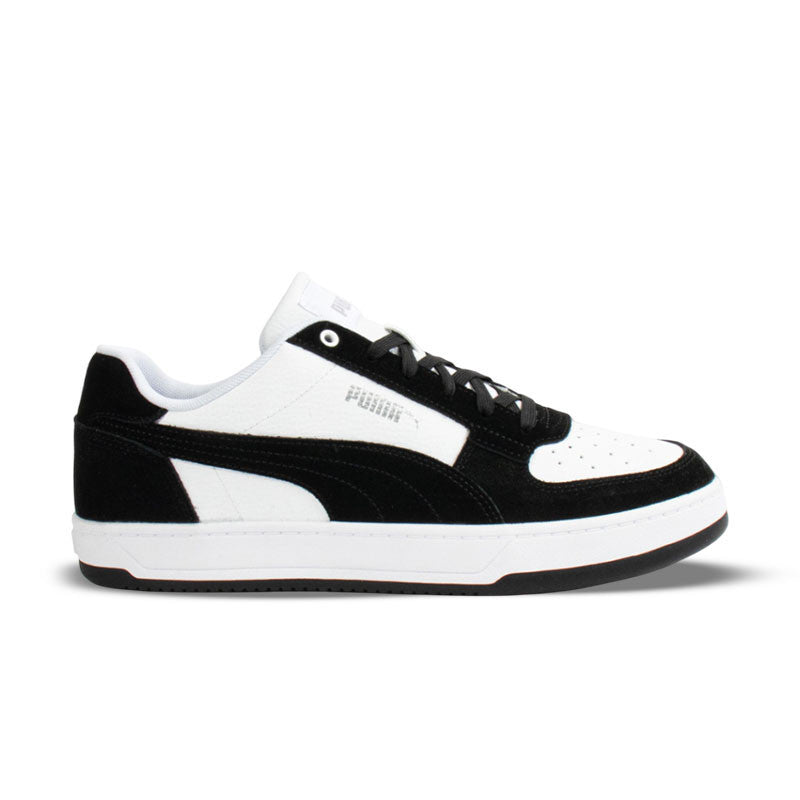 Baskets Puma Caven 2.0 Mono Homme Rétro Classique Confort SOFTFOAM+ Noir Blanc