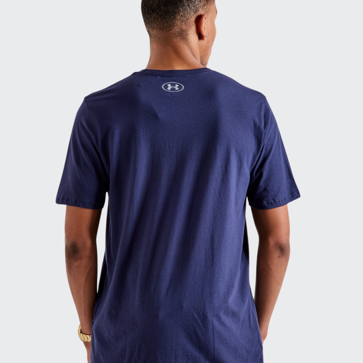 T-shirt Homme Under Armour Coton Bleu Manches Courtes Confort Quotidien Sportif