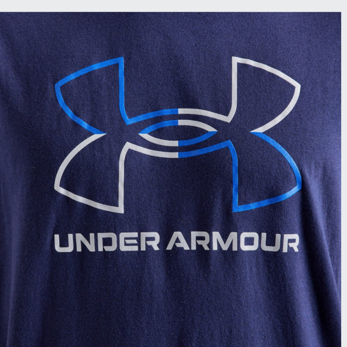 T-shirt Homme Under Armour Coton Bleu Manches Courtes Confort Quotidien Sportif