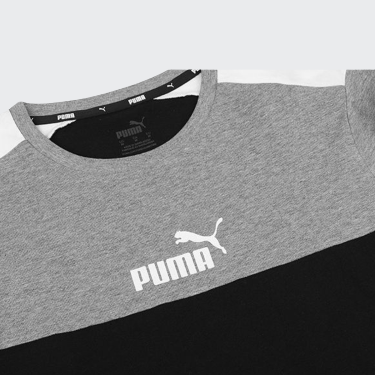 T-Shirt Homme Puma ESS+ BLOCK TEE Gris : Confort, Style Sportif Quotidien