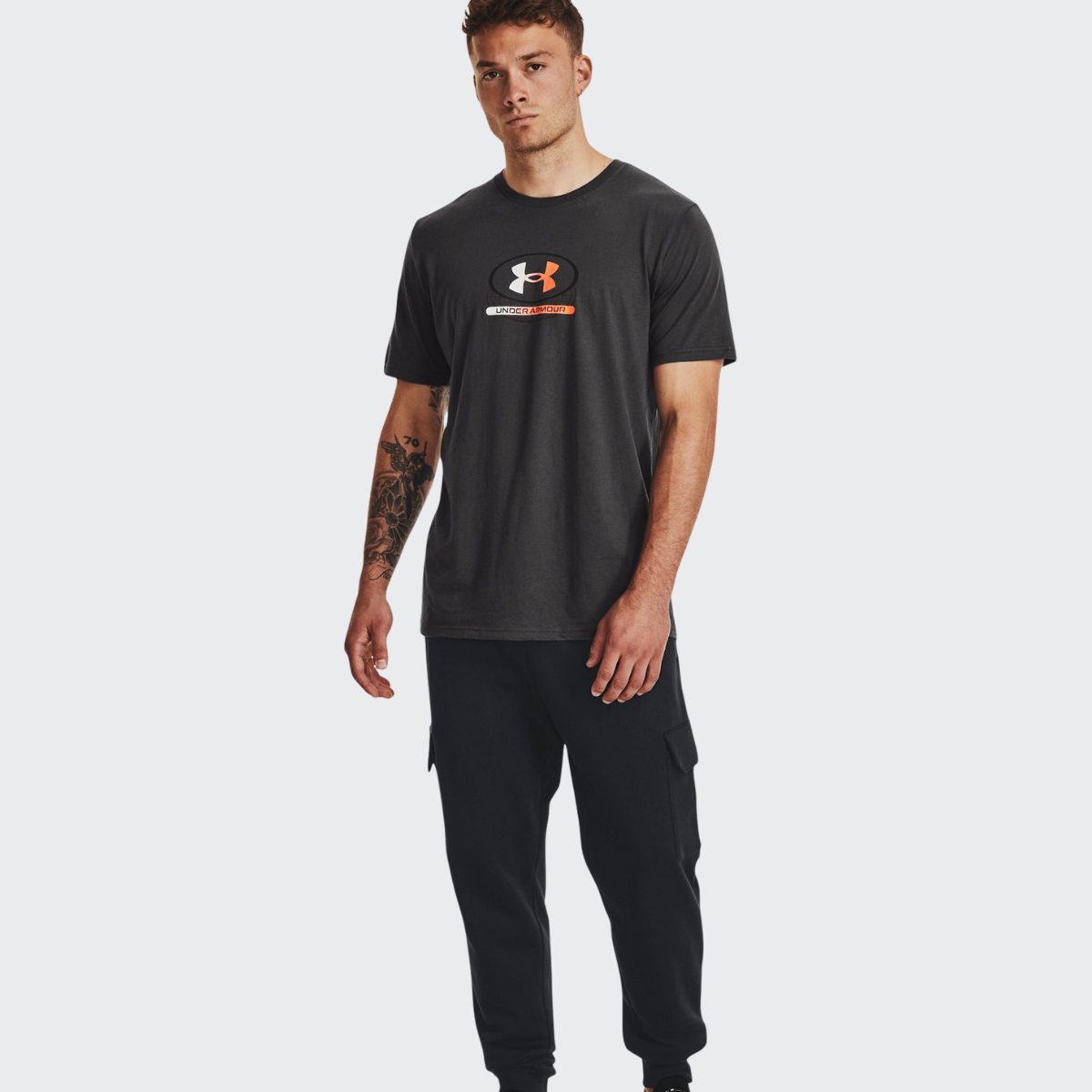 T-shirt Homme Under Armour Coton Noir Confortable Manches Courtes Sport Lifestyle